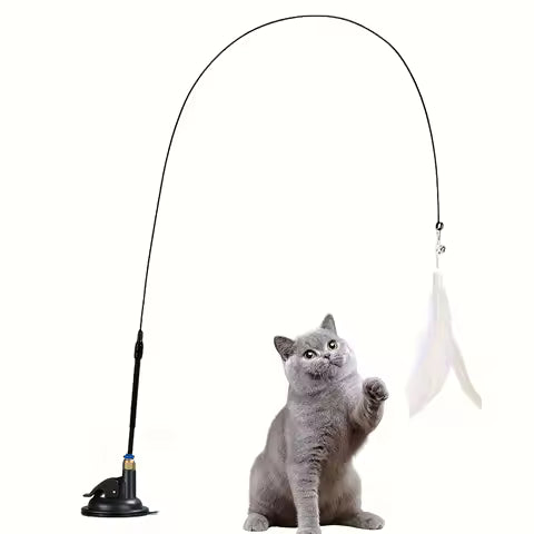 Interactive Cat Wand Feather Toy